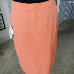 NWT ST. John Collection BY Marie Gray Santana Knit Skirt Size 10 Madarin